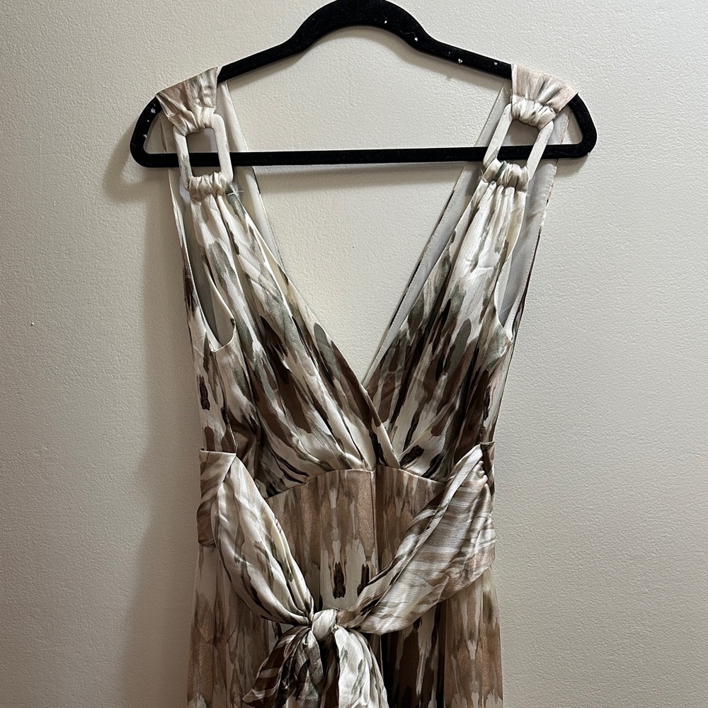 12th Tribe Backless Dress in Brown and Cream